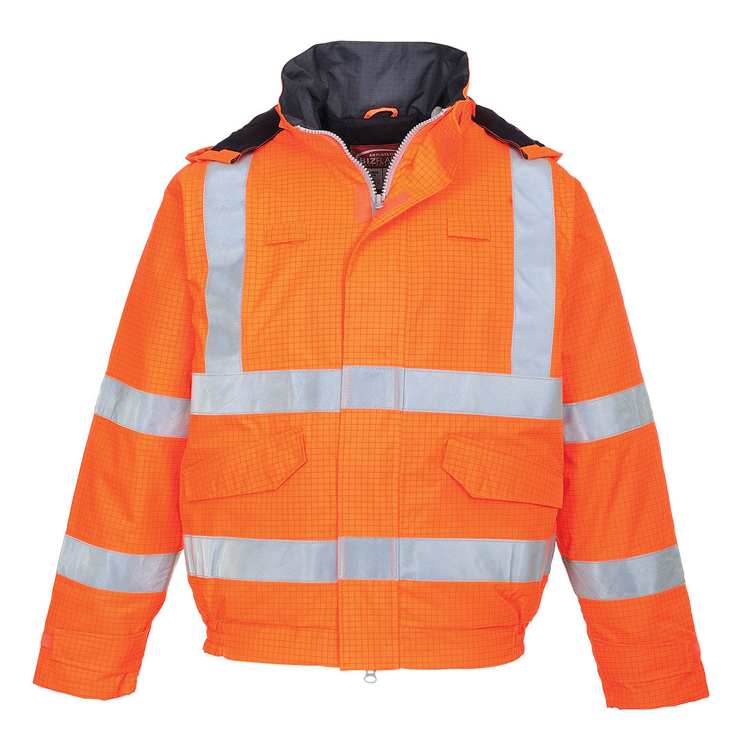 Bizflame Rain Hi-Vis Antistatic FR Bomber Jacket - Orange