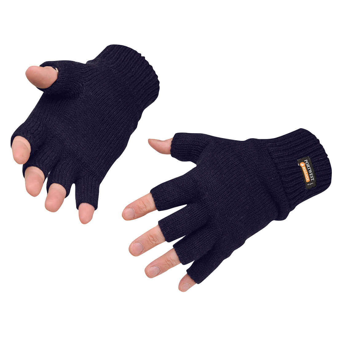 Fingerless Knit Insulatex Glove - Navy