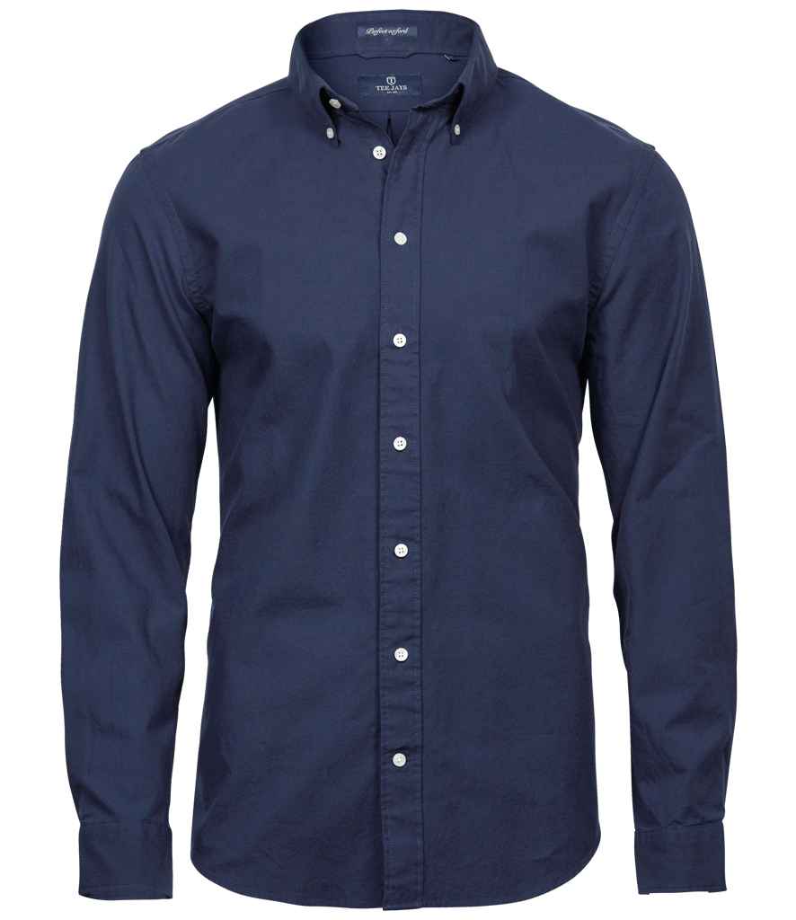Tee Jays Perfect Long Sleeve Oxford Shirt - Navy