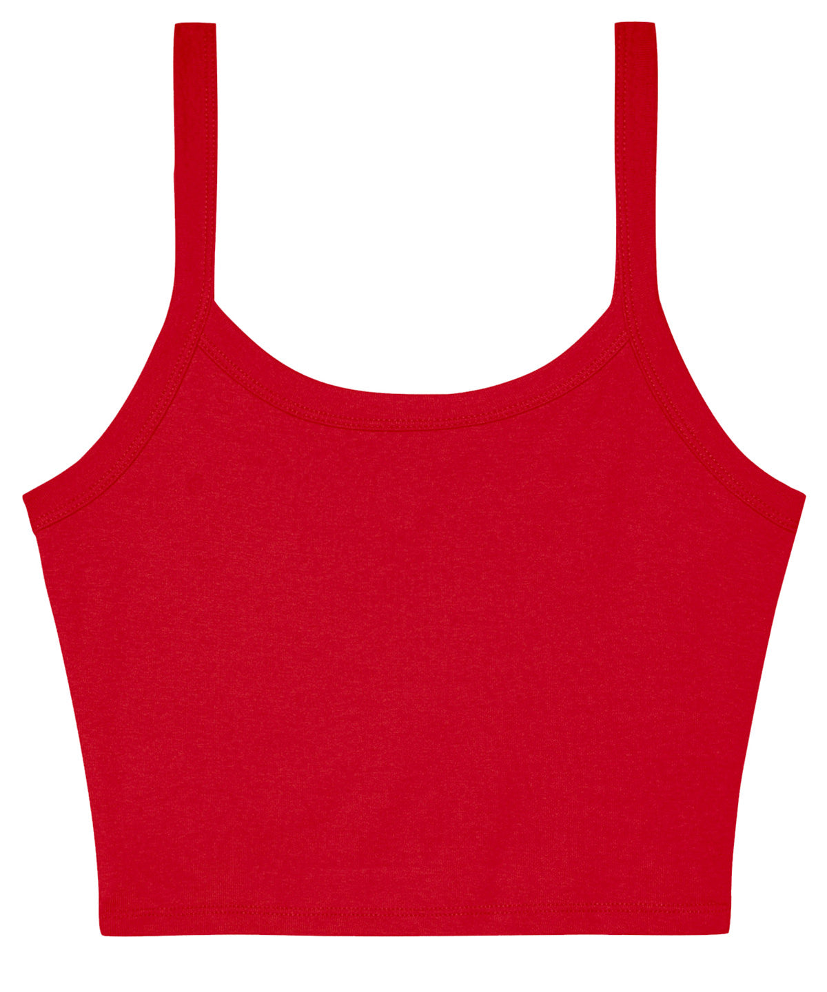 Women’s Micro Rib Spaghetti Strap Tank - Red Solid Blend