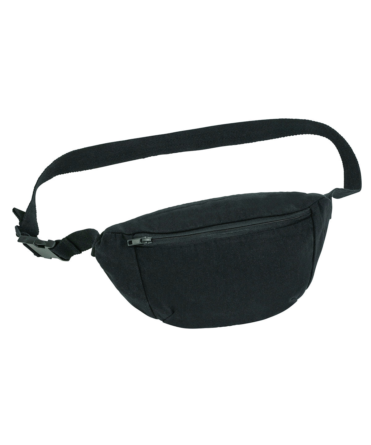 Hip bag with canvas fabric (STAU891) - Black