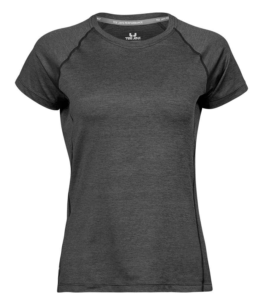 Tee Jays Ladies CoolDry™ T-Shirt - Black Melange