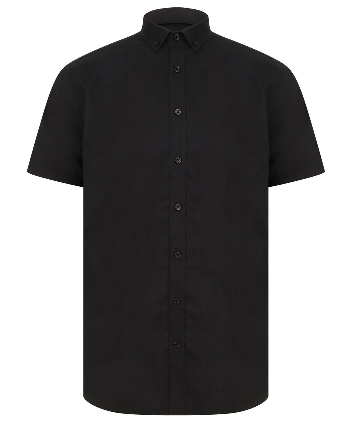 Modern short sleeve Oxford shirt - Black