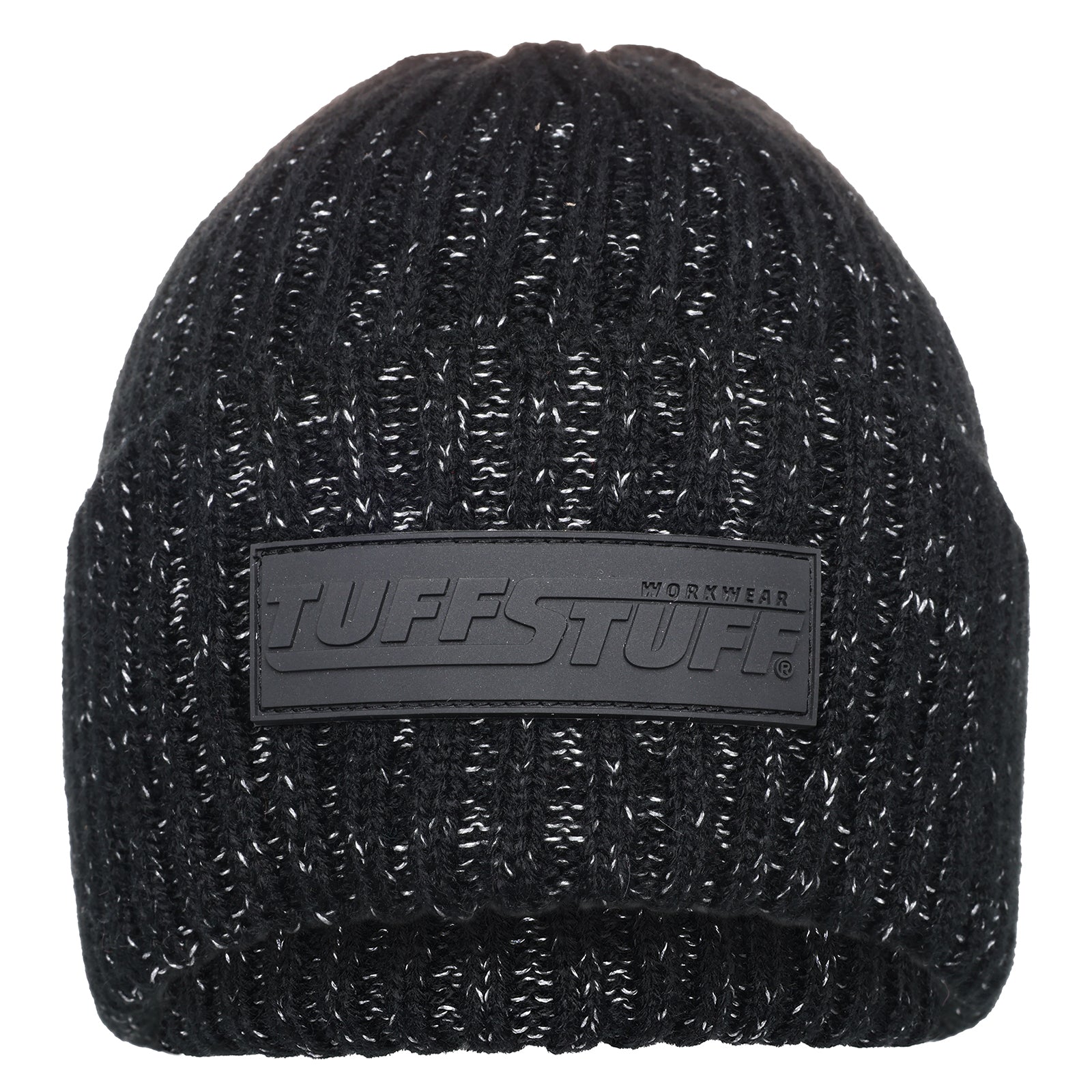 TUFFSTUFF LOGO KNIT BEANIE - Black
