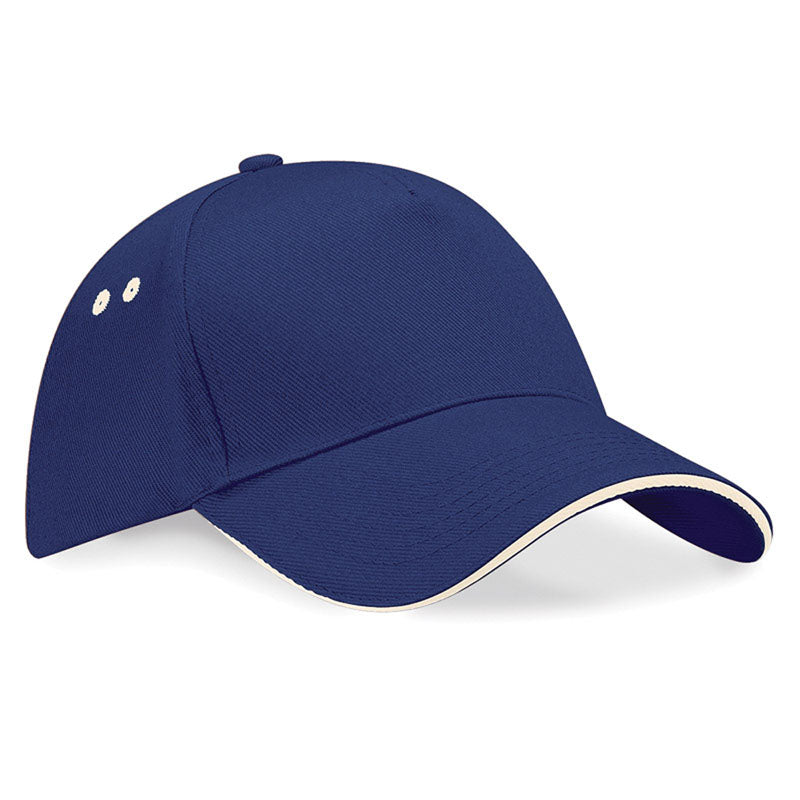 Beechfield Unisex Ultimate 5 panel contrast cap with sandwich peak