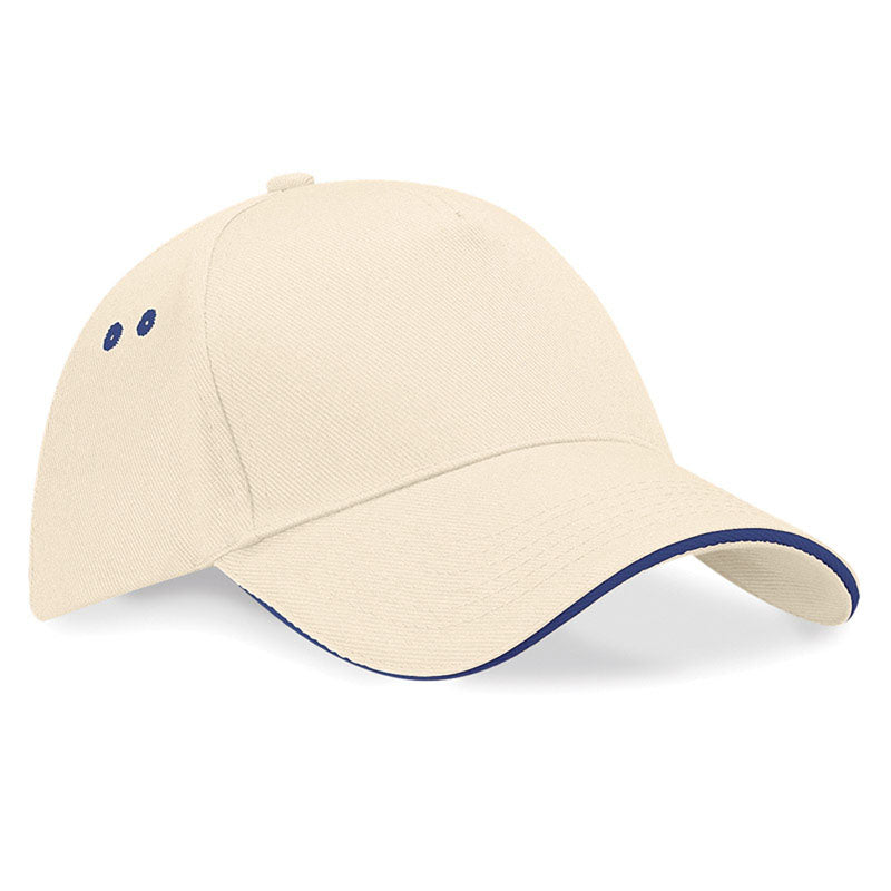 Beechfield Unisex Ultimate 5 panel contrast cap with sandwich peak