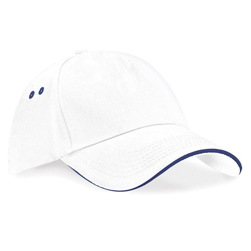 Beechfield Unisex Ultimate 5 panel contrast cap with sandwich peak