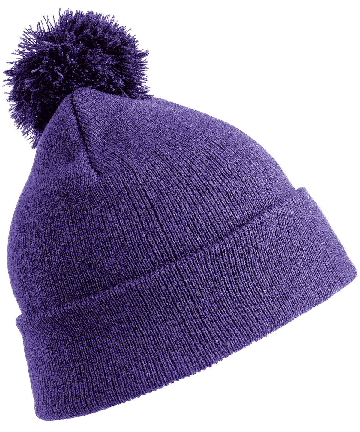 Pom Pom Beanie - Purple