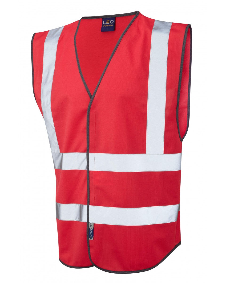 PILTON Coloured Reflective Waistcoat - STD RED