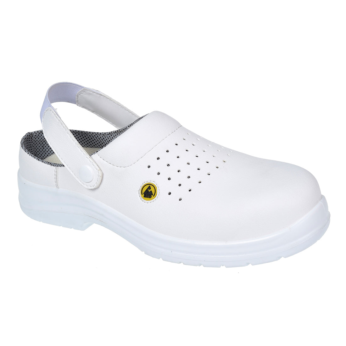 Portwest Compositelite ESD Perforated Safety Clog SB AE - White