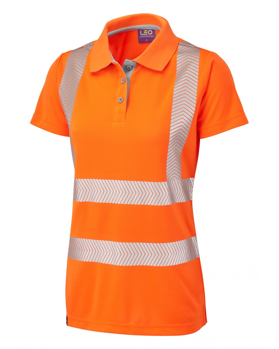 PIPPACOTT ISO 20471 Cl 2 Coolviz Plus Women's Polo Shirt - HV Orange