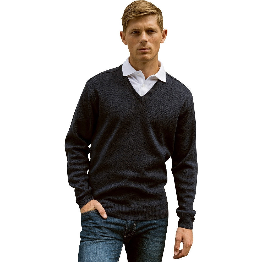 Brookes Mens Pro V Neck Workwear Sweater