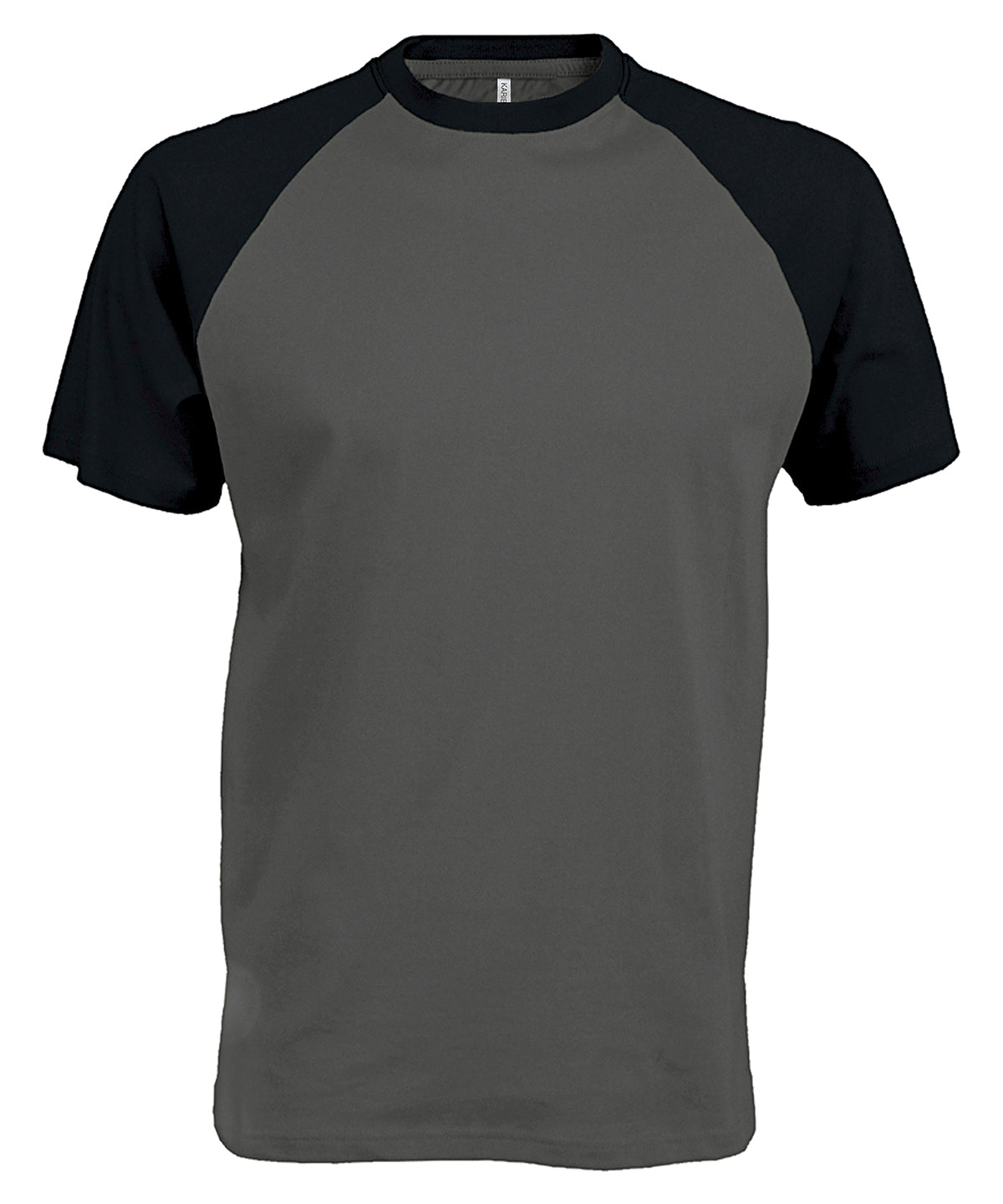 Baseball Short-sleeved two-tone T-shirt - Slate Grey/Black