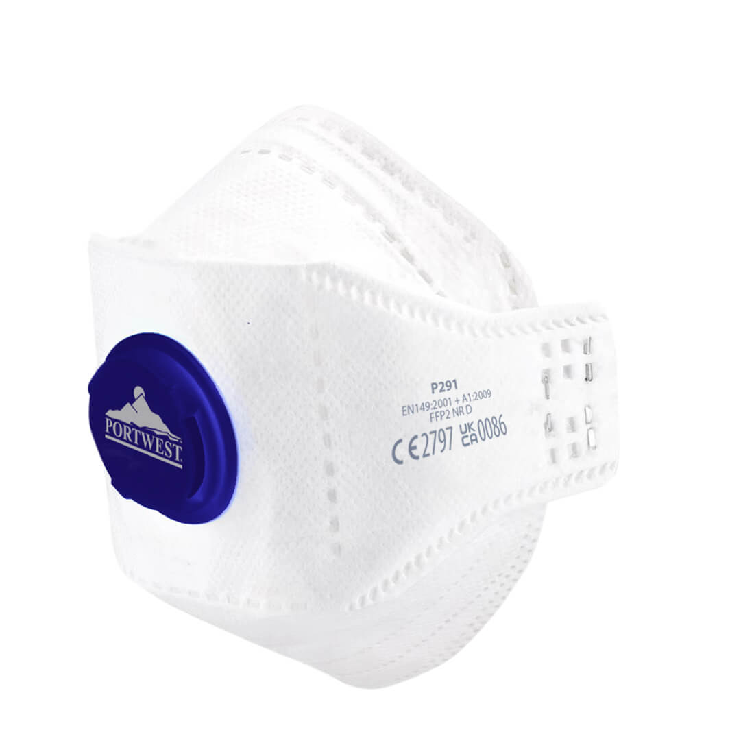 EAGLE FFP2 Valved Dolomite Fold Flat Respirator - White