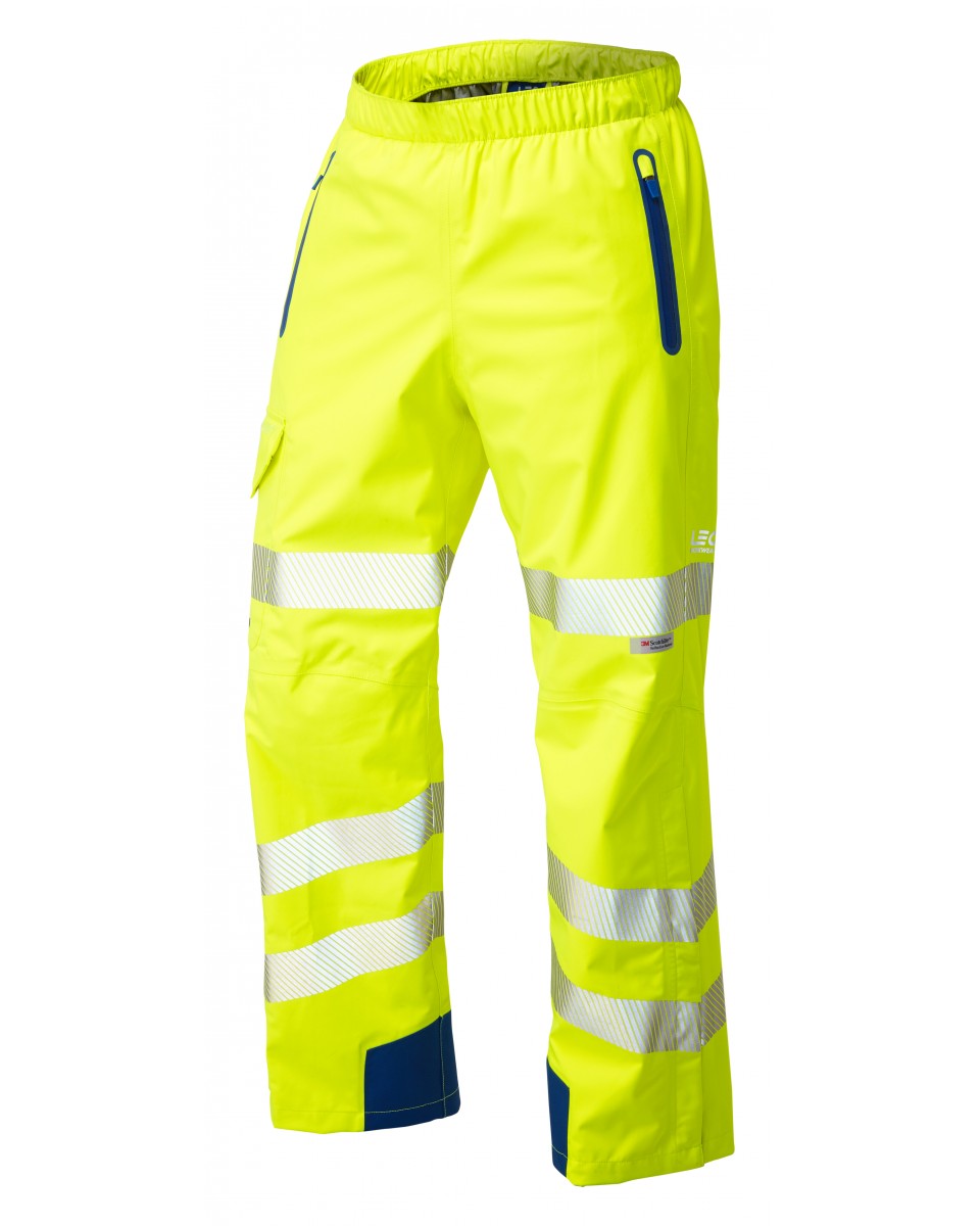 LUNDY ISO 20471 Cl 2 High Performance Waterproof Overtrouser - HV Yellow