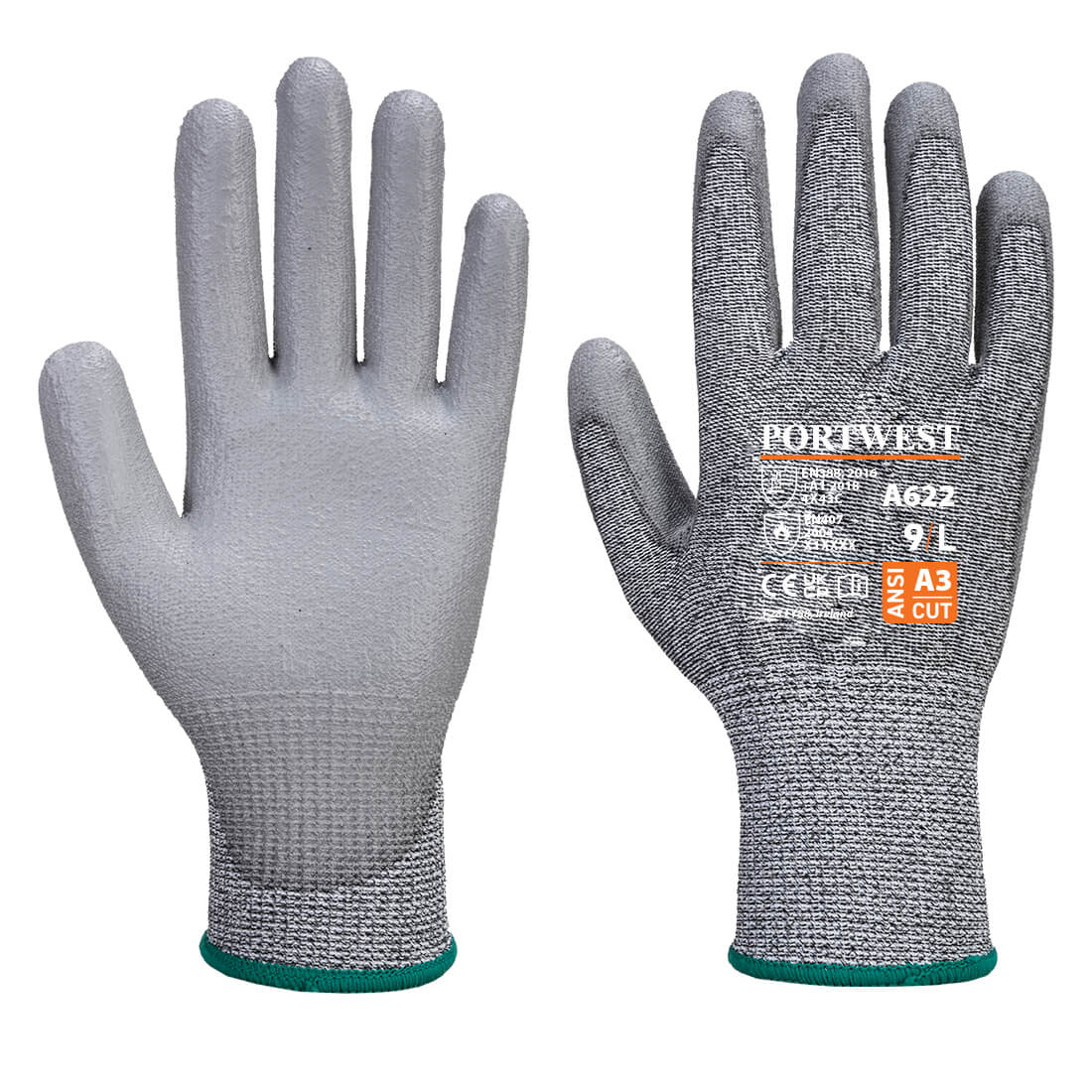 MR Cut PU Palm Glove - Grey