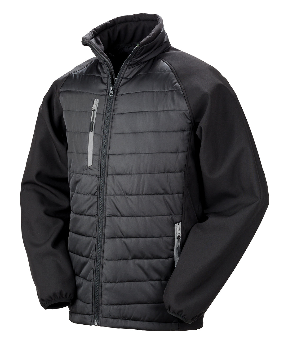 Compass padded softshell jacket - Black/Grey
