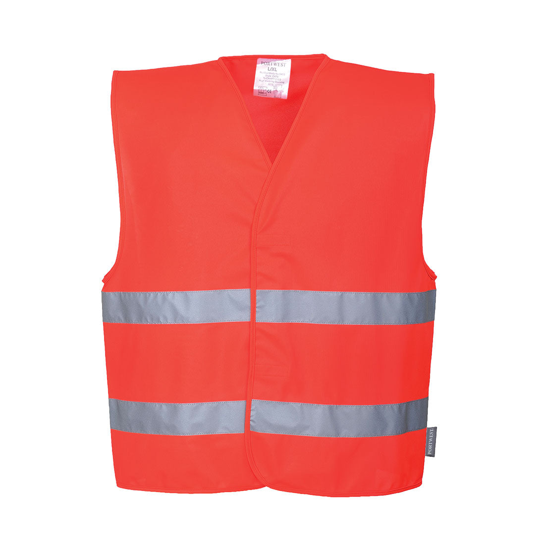 Hi-Vis Two Band Vest  - Red