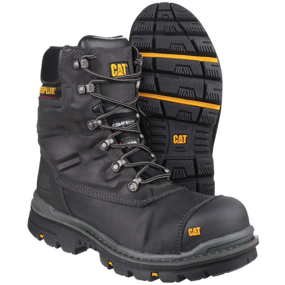 CAT Workwear Mens Premier Waterproof Leather S3 Safety Boots