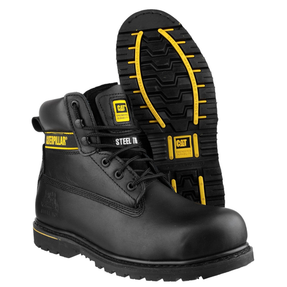 Caterpillar Mens Holton SB Safety Work Boots Black