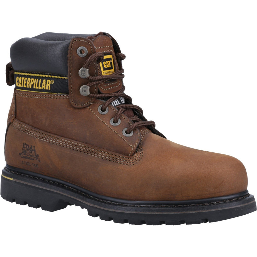 Caterpillar Mens Holton SB Safety Work Boots Brown
