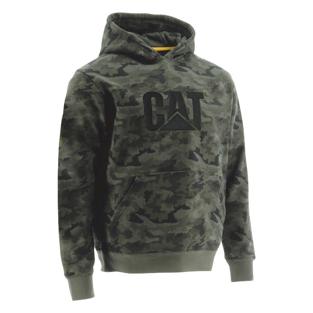 Caterpillar Mens Trademark Hooded Logo Work Sweatshirt