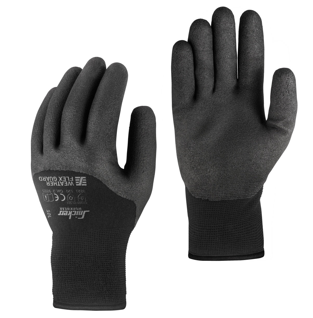 Weather Flex Guard Gloves (Pack of 10) - Black\Black - 0404