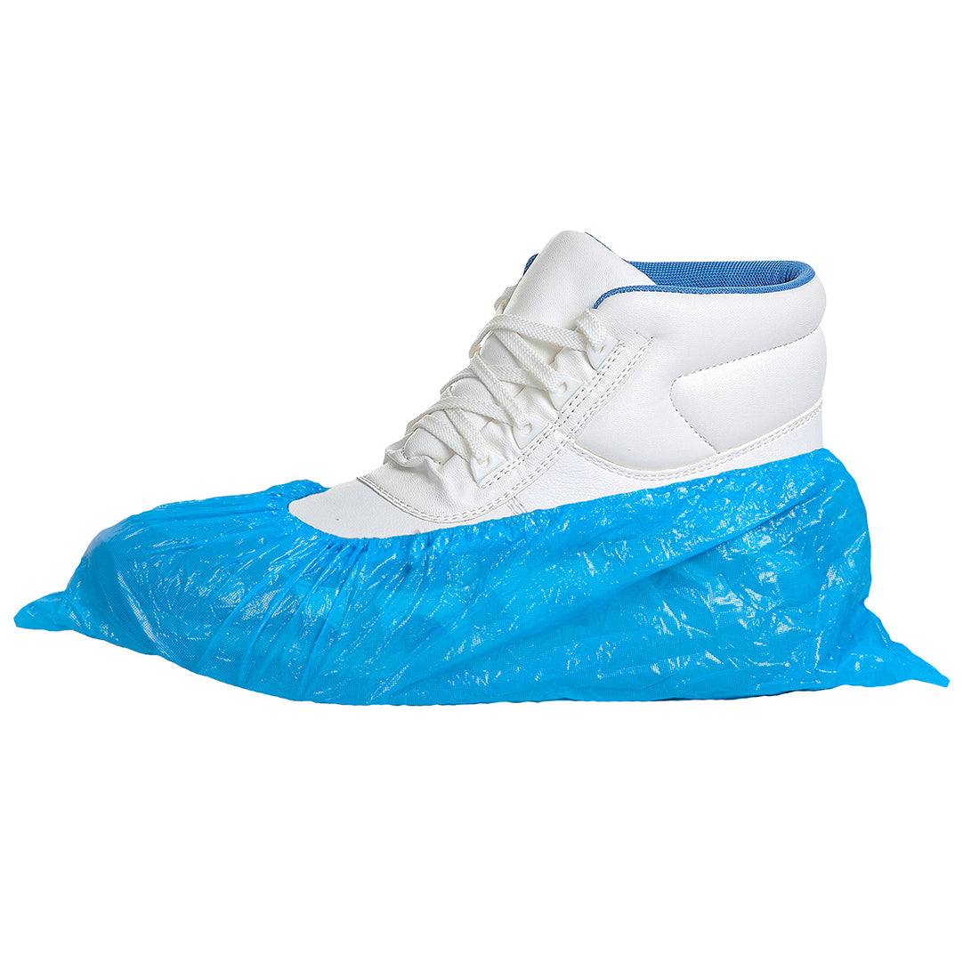 Disposable PE Overshoes - Blue