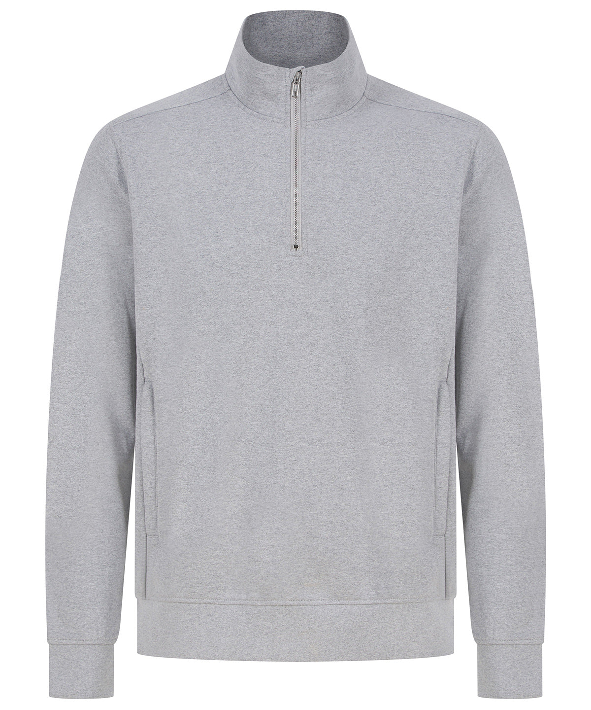 Unisex sustainable 1/4 zip sweatshirt - Heather Grey
