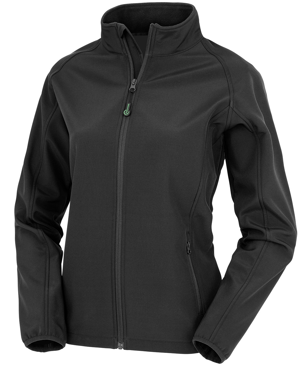 Women's recycled 2-layer printable softshell jacket - Black