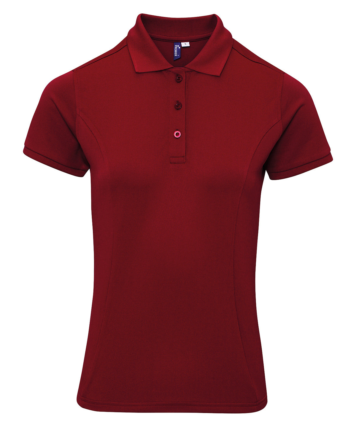 Women's Coolchecker plus piqué polo with CoolPlus® - Burgundy