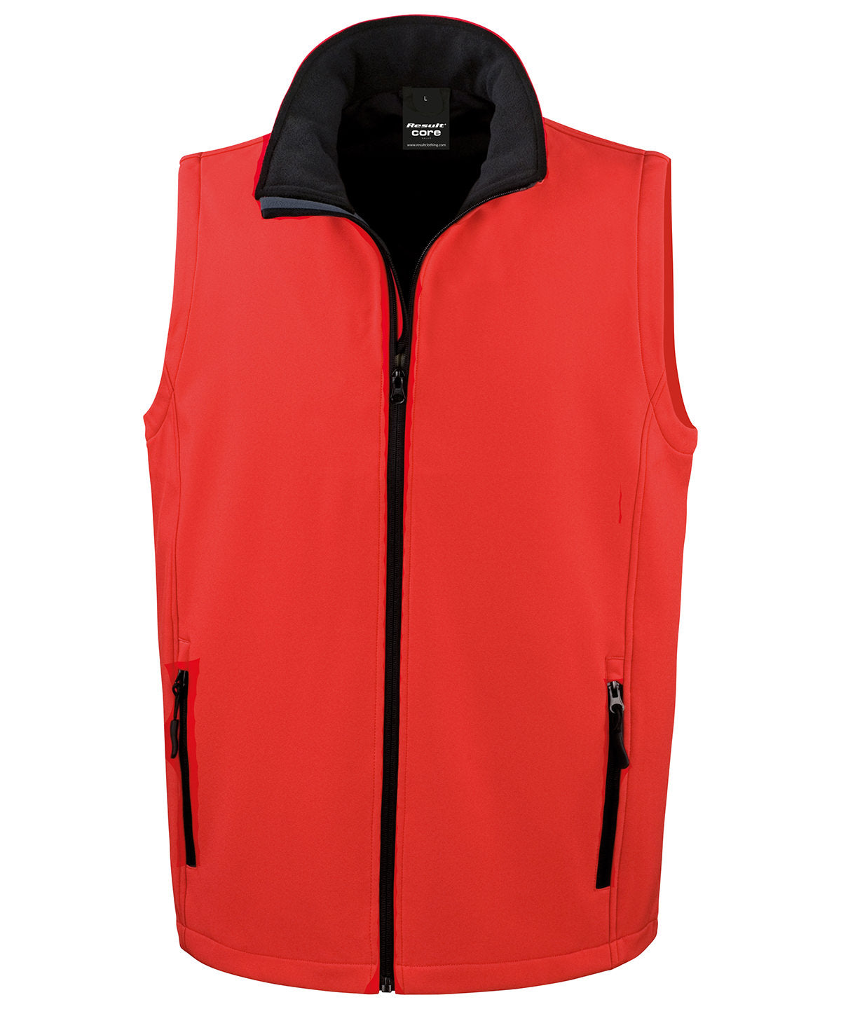 Printable softshell bodywarmer - Red/Black