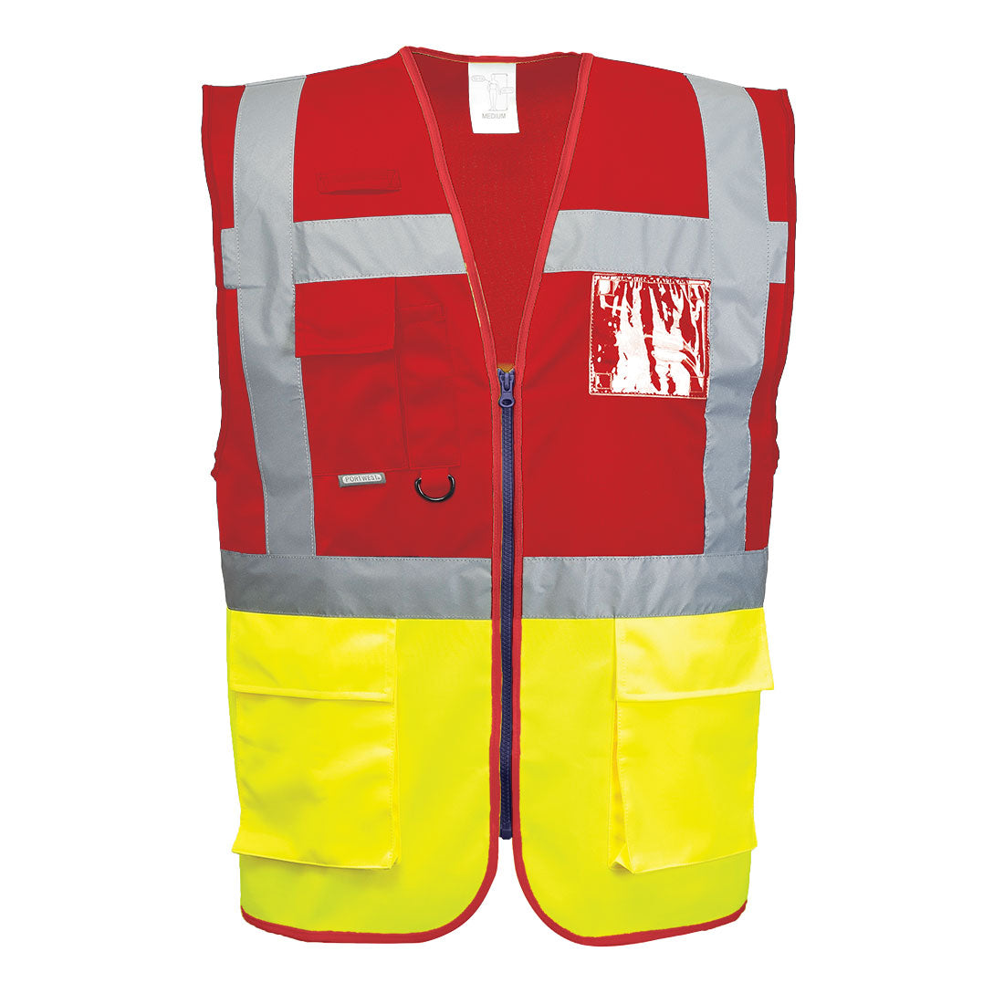 Paris Hi-Vis Contrast Executive Vest  - Yellow/Red