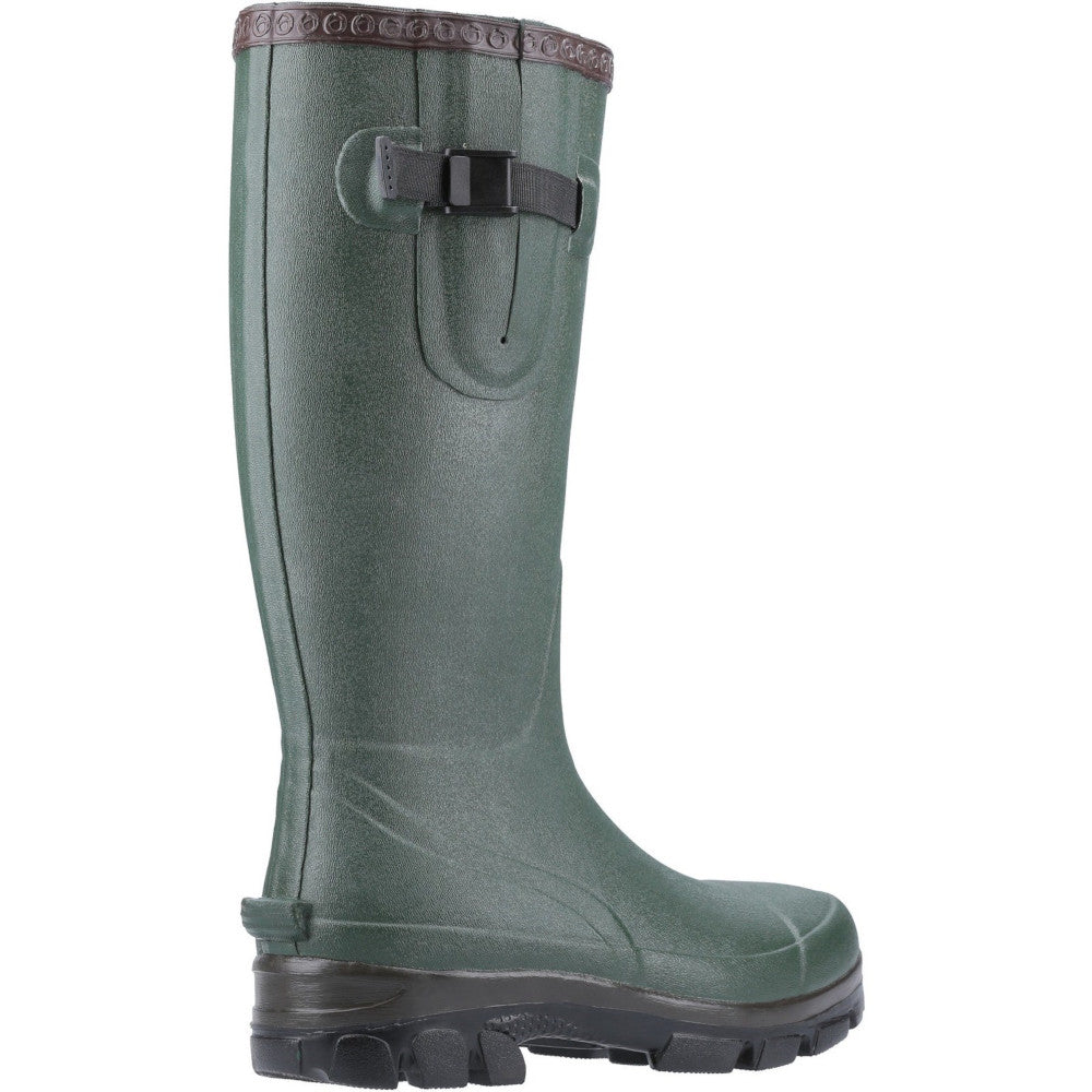 Cotswold Mens Grange Neoprene Buckle Welly Wellington Boot Green