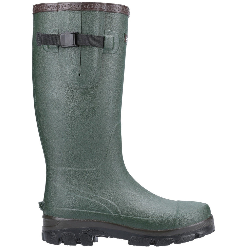 Cotswold Mens Grange Neoprene Buckle Welly Wellington Boot Green