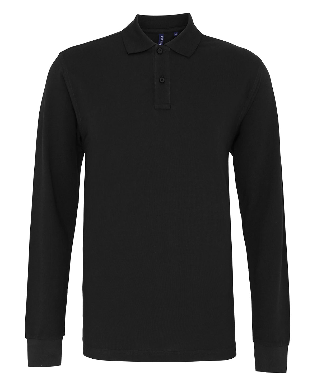 Men's classic fit long sleeved polo - Black