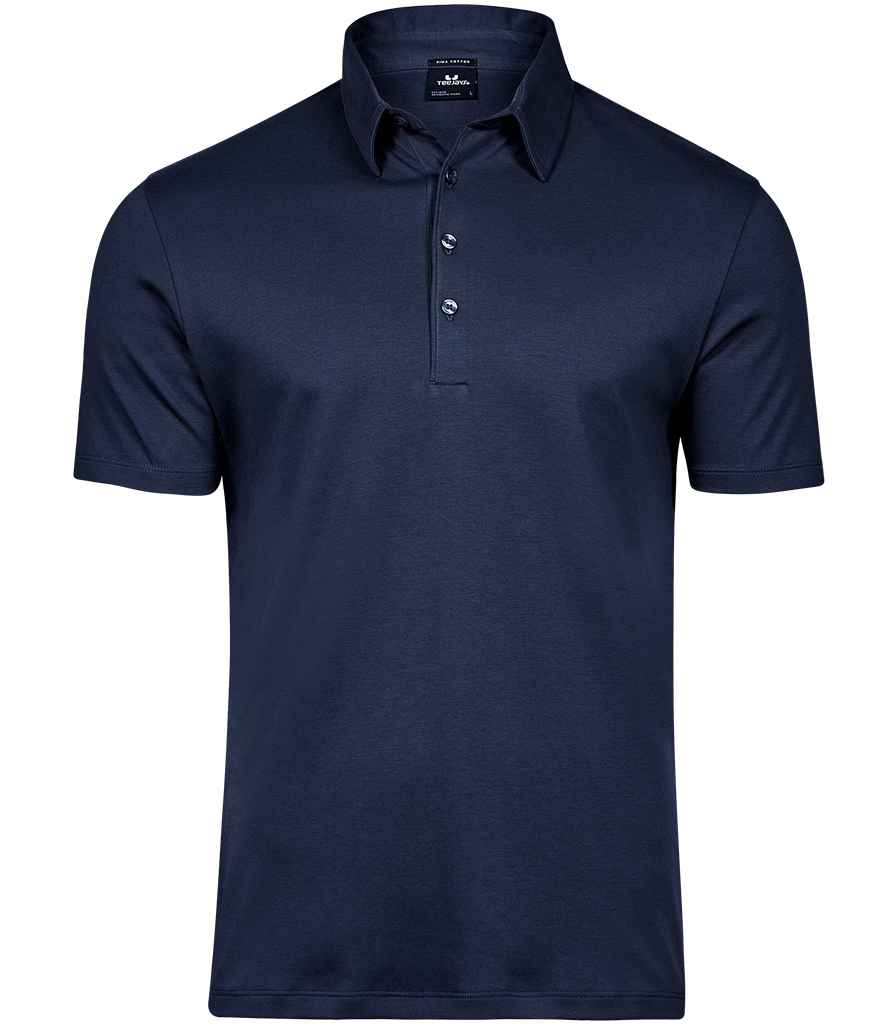 Tee Jays Pima Cotton Interlock Polo Shirt - Navy