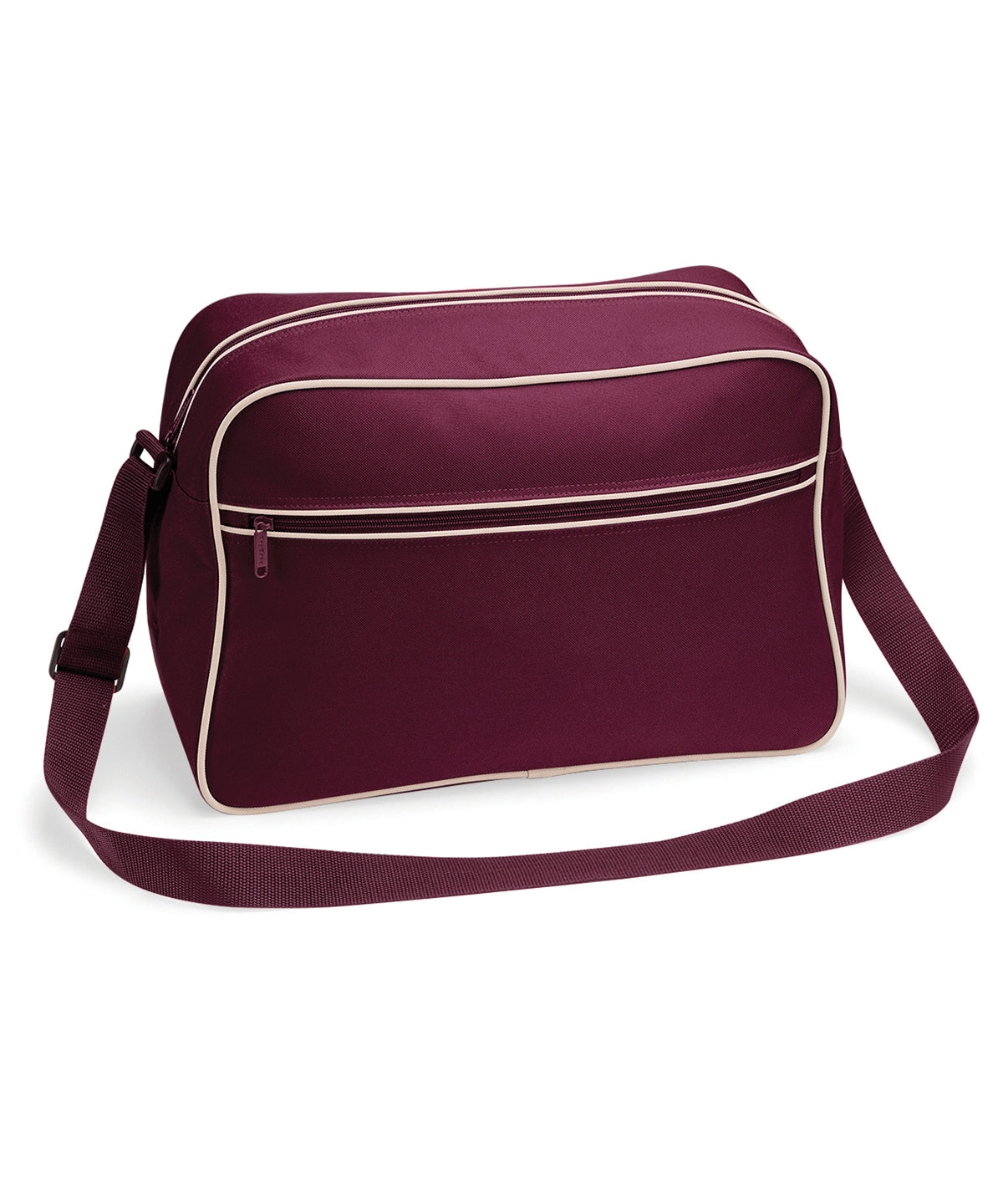 Retro shoulder bag - Burgundy/Sand