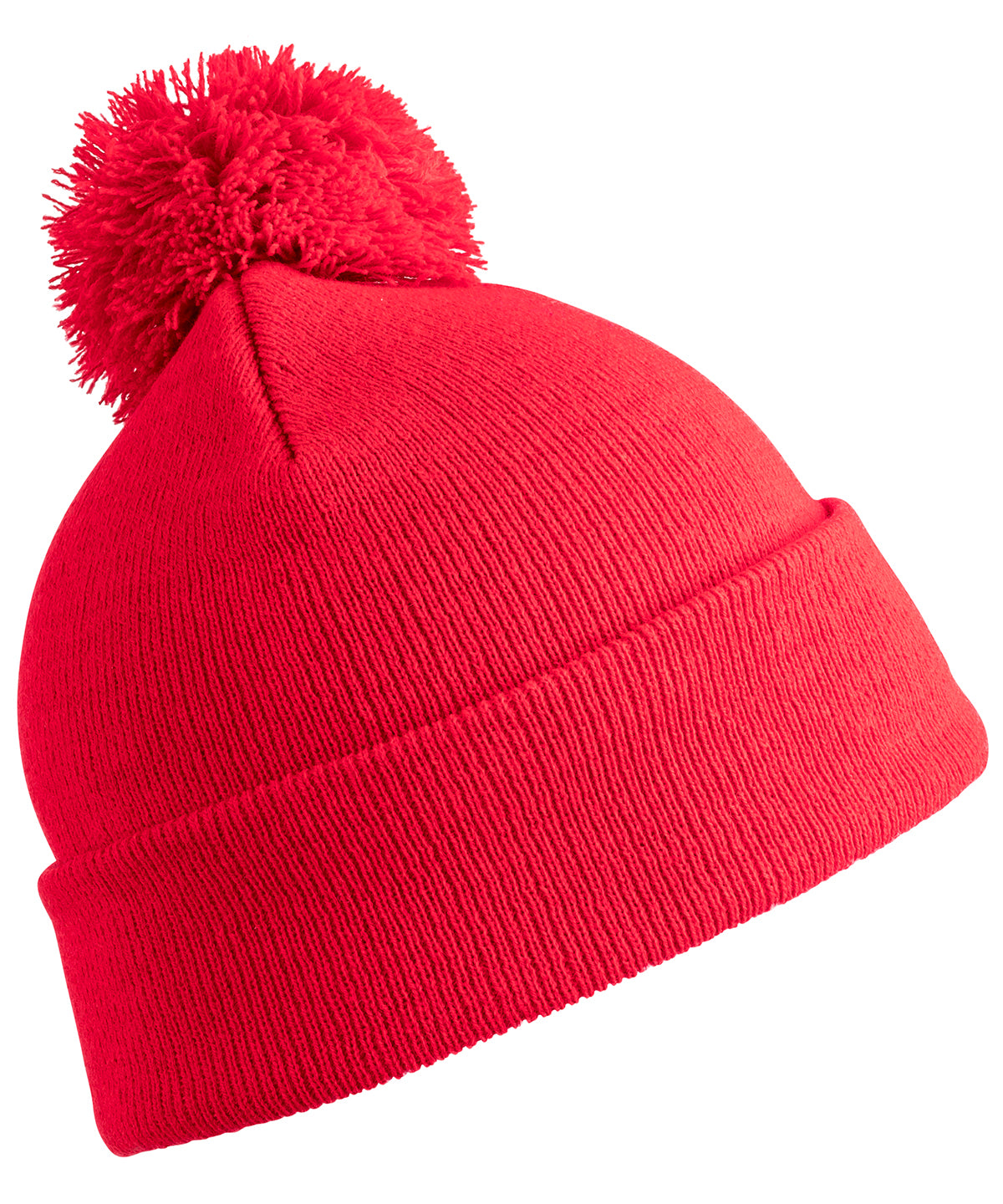 Junior Pom Pom Beanie - Red