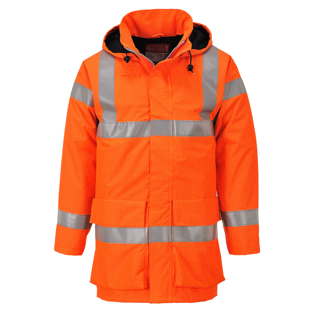 Bizflame Rain Hi-Vis Multi Lite Jacket - Orange