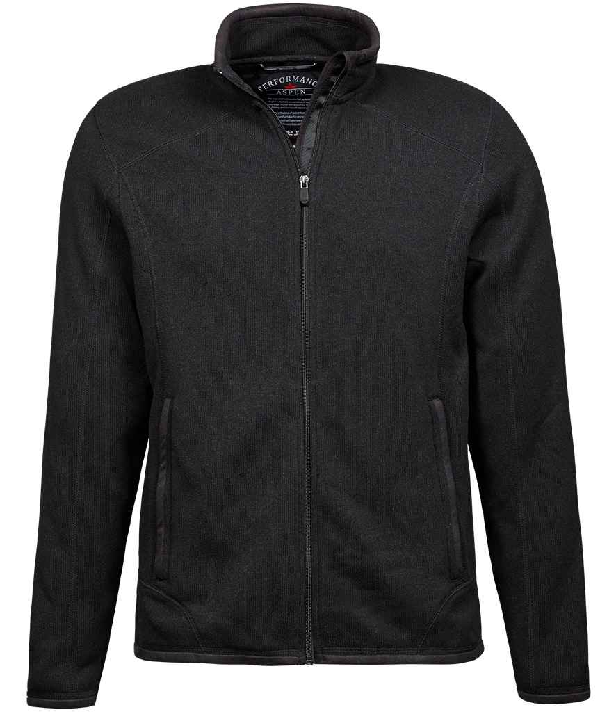 Tee Jays Knitted Outdoor Fleece Jacket - Black