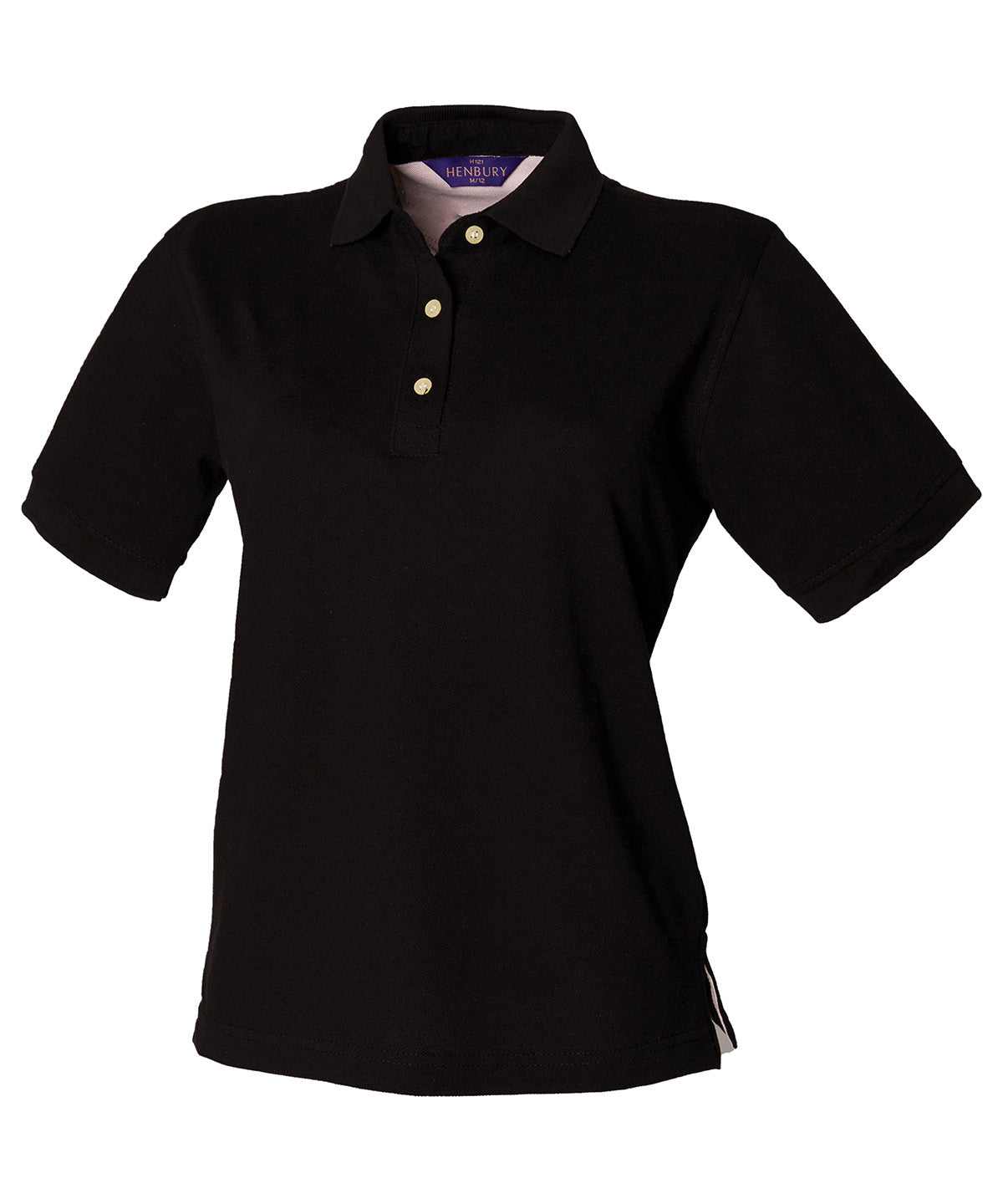 Women's classic cotton piqué polo shirt - Black