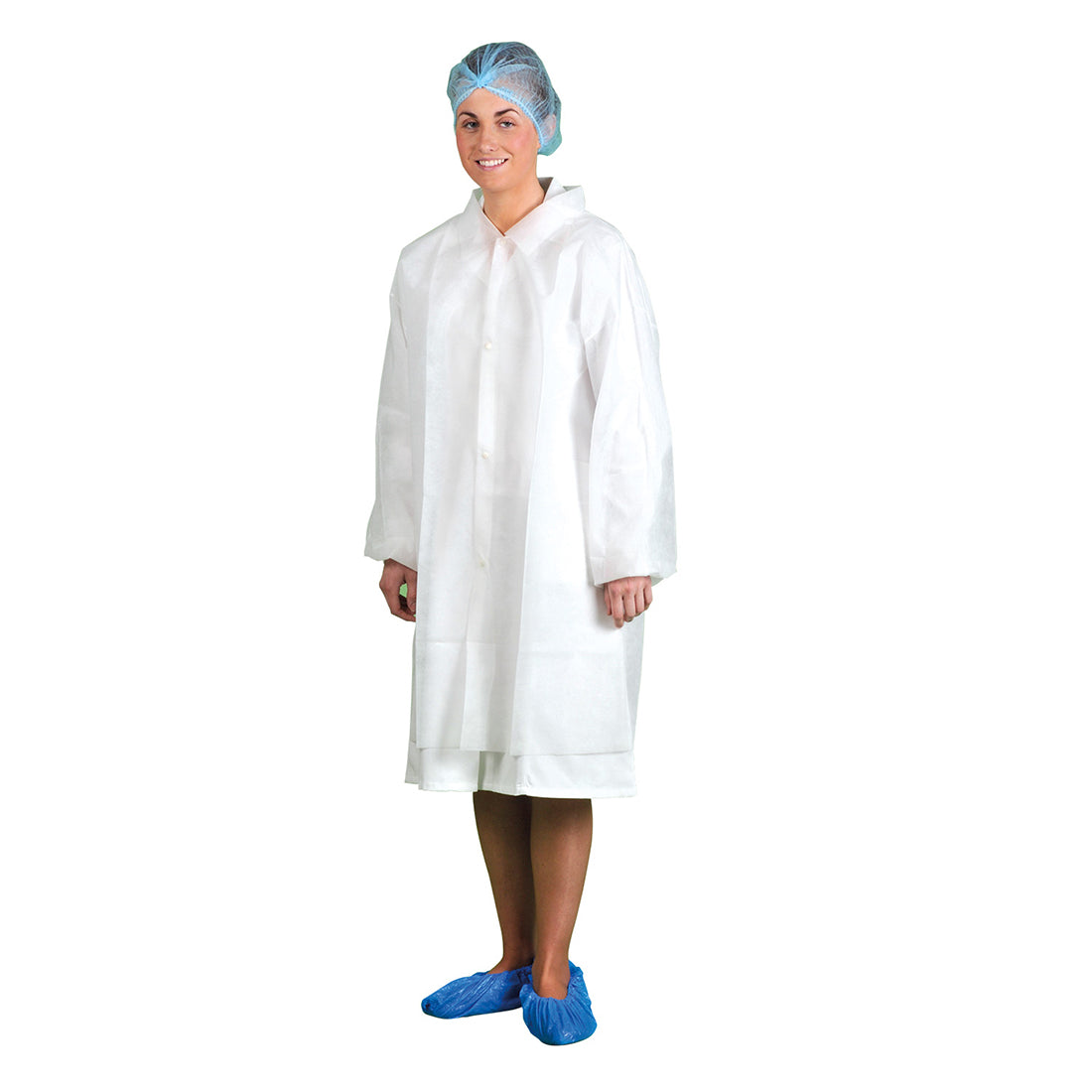 Disposable Visitors Coat PP (Pack of 200) - White