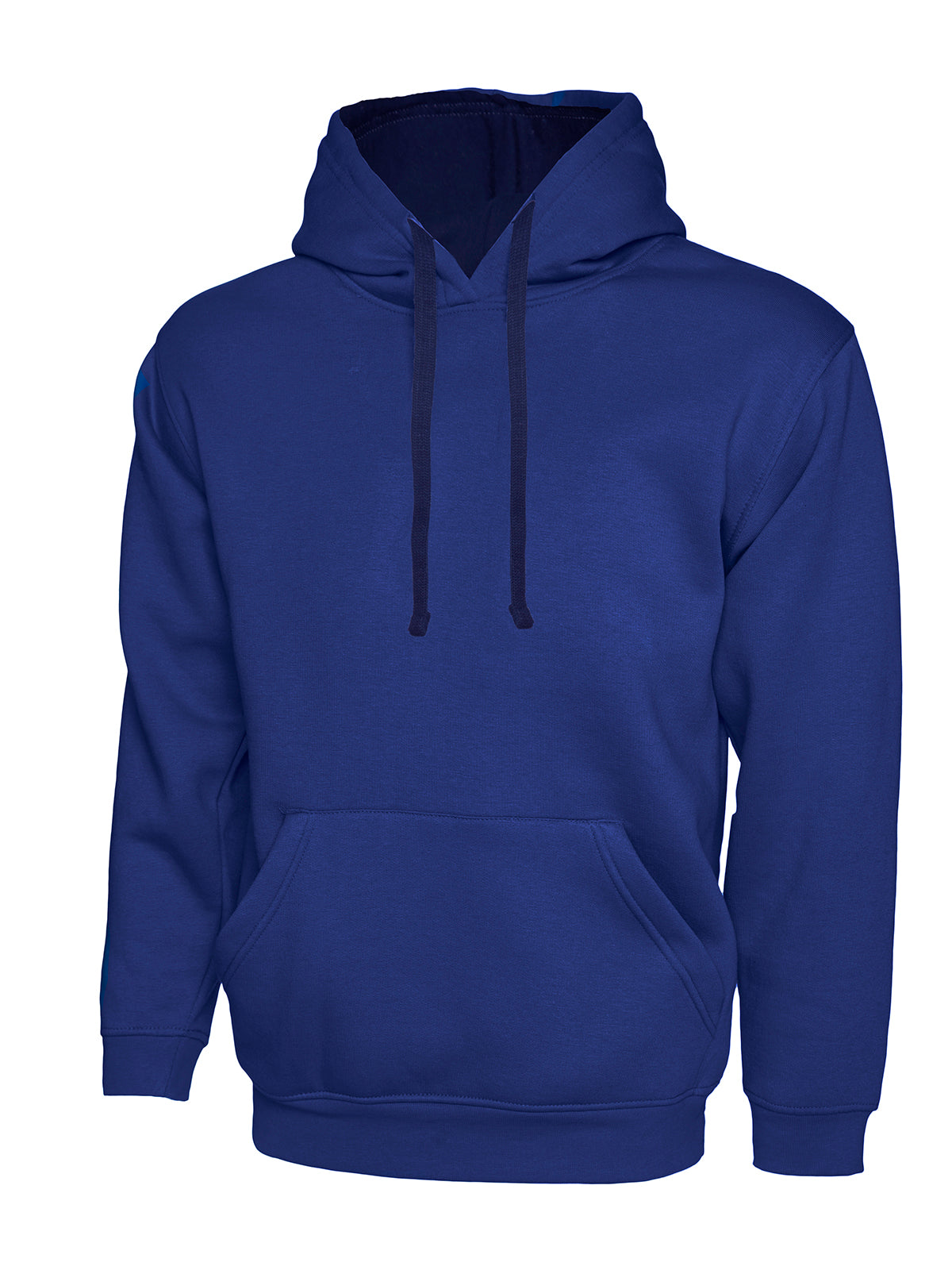Contrast Hooded Sweatshirt  - Royal/Navy