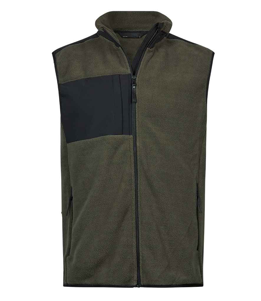 Tee Jays Mountain Fleece Bodywarmer - Deep Green/Black