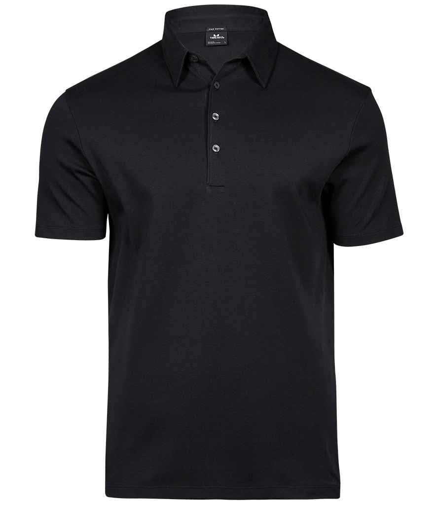 Tee Jays Pima Cotton Interlock Polo Shirt - Black