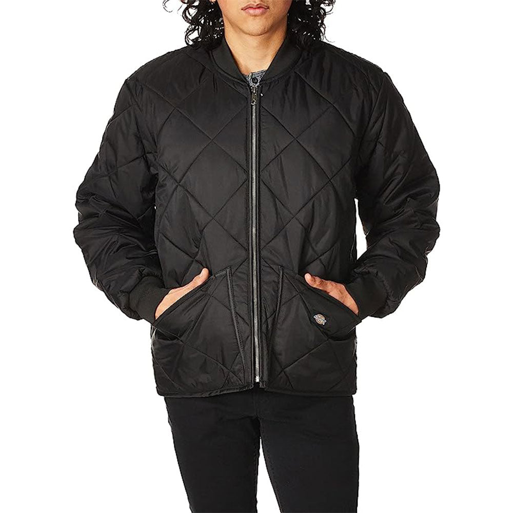 Dickies Mens Diamond Quilted Nylon Bomber Jacket