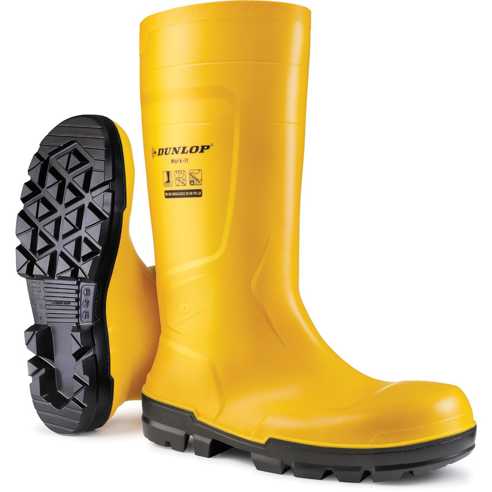 Dunlop Mens Work-It Steel Toe Cap Full Safety Wellingtons