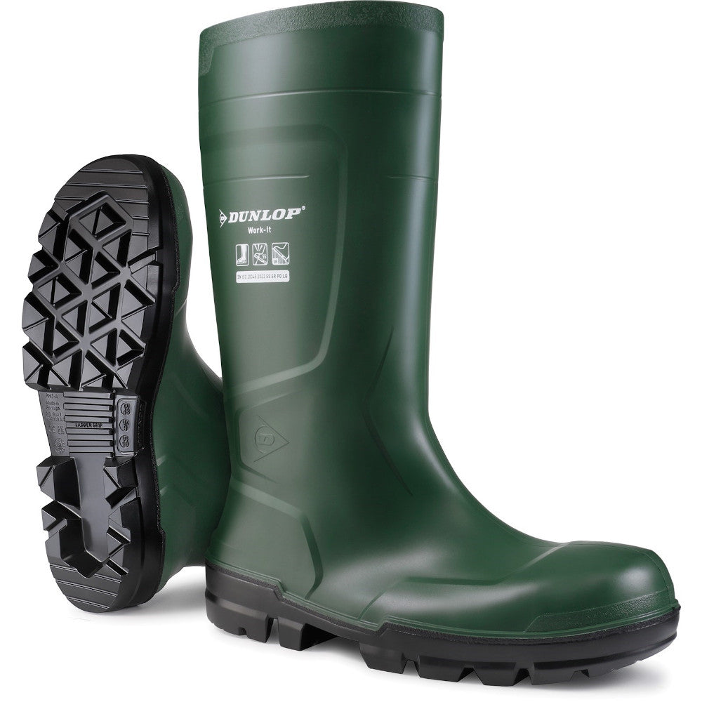 Dunlop Mens Work-It Steel Toe Cap Full Safety Wellingtons