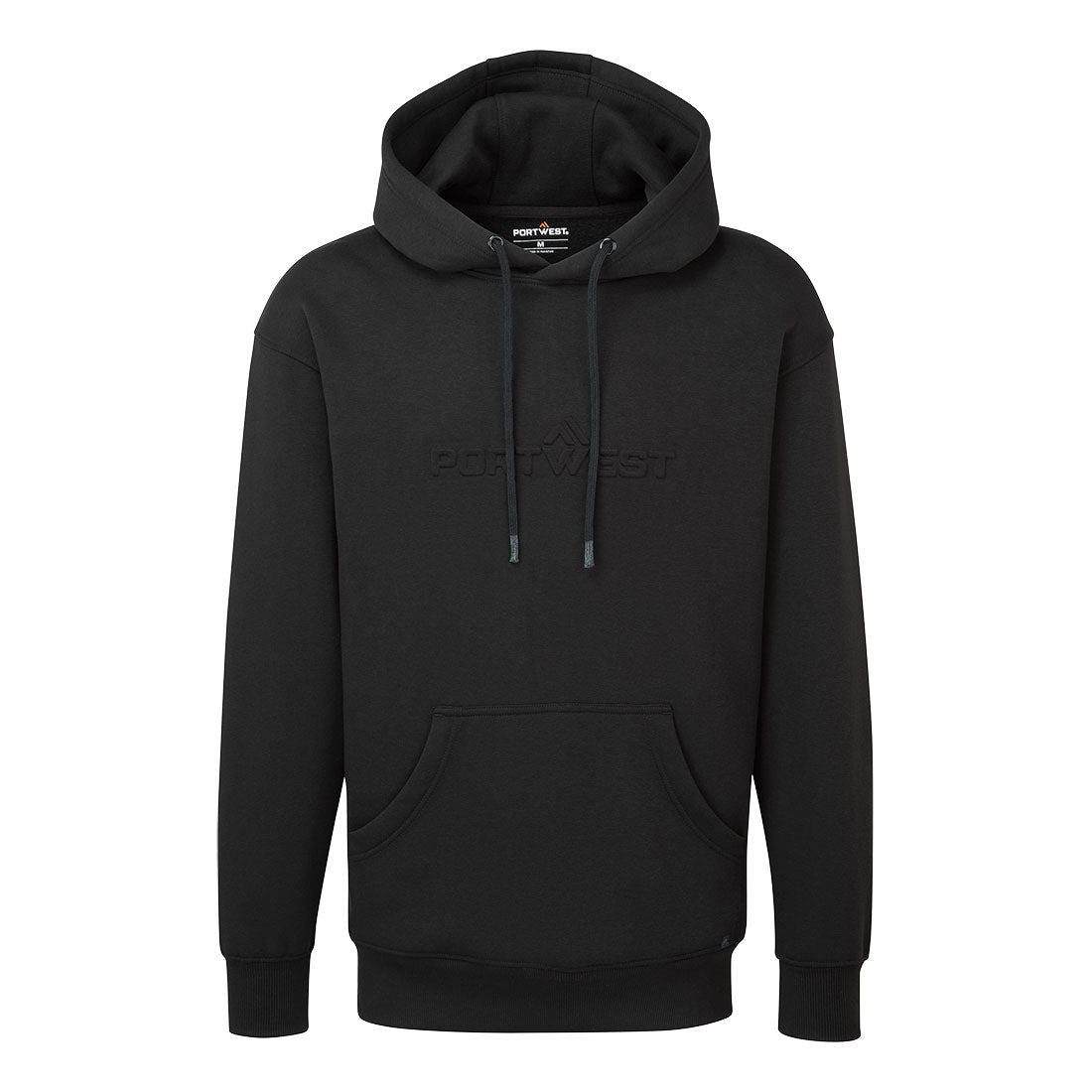 Portwest Branded Embossed Hoodie - Black